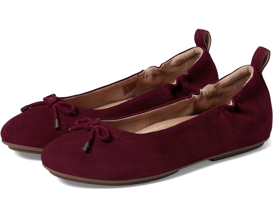 

Балетки FitFlop Allegro Bow Suede Ballet, цвет Plummy