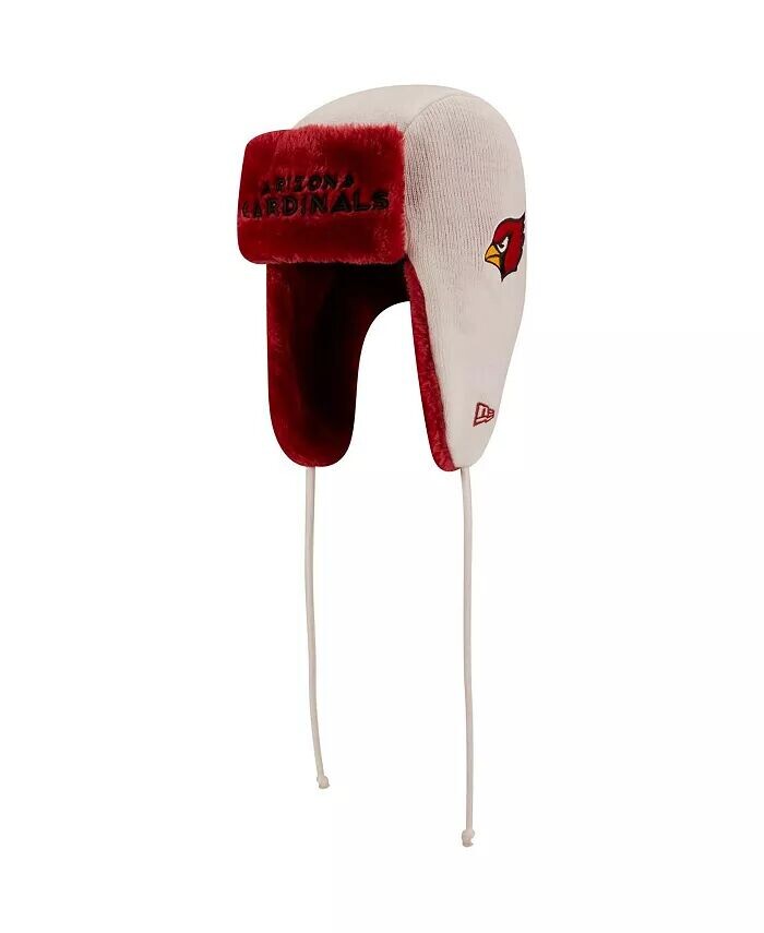 

Мужская белая вязаная шапка Arizona Cardinals Head Trapper New Era, белый