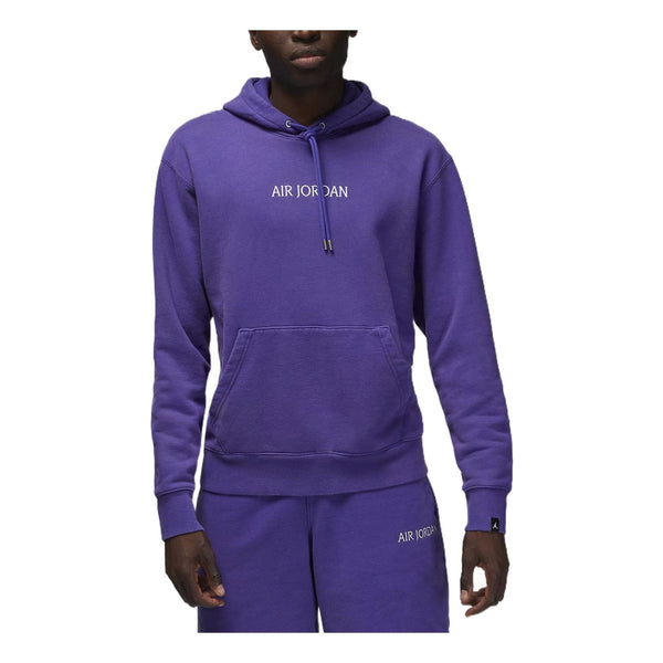 Толстовка Air Jordan Solid Color Hooded Drawstring Hoodie Men's Dark Purple, фиолетовый худи adidas solid color brand drawstring hooded hl9382 синий