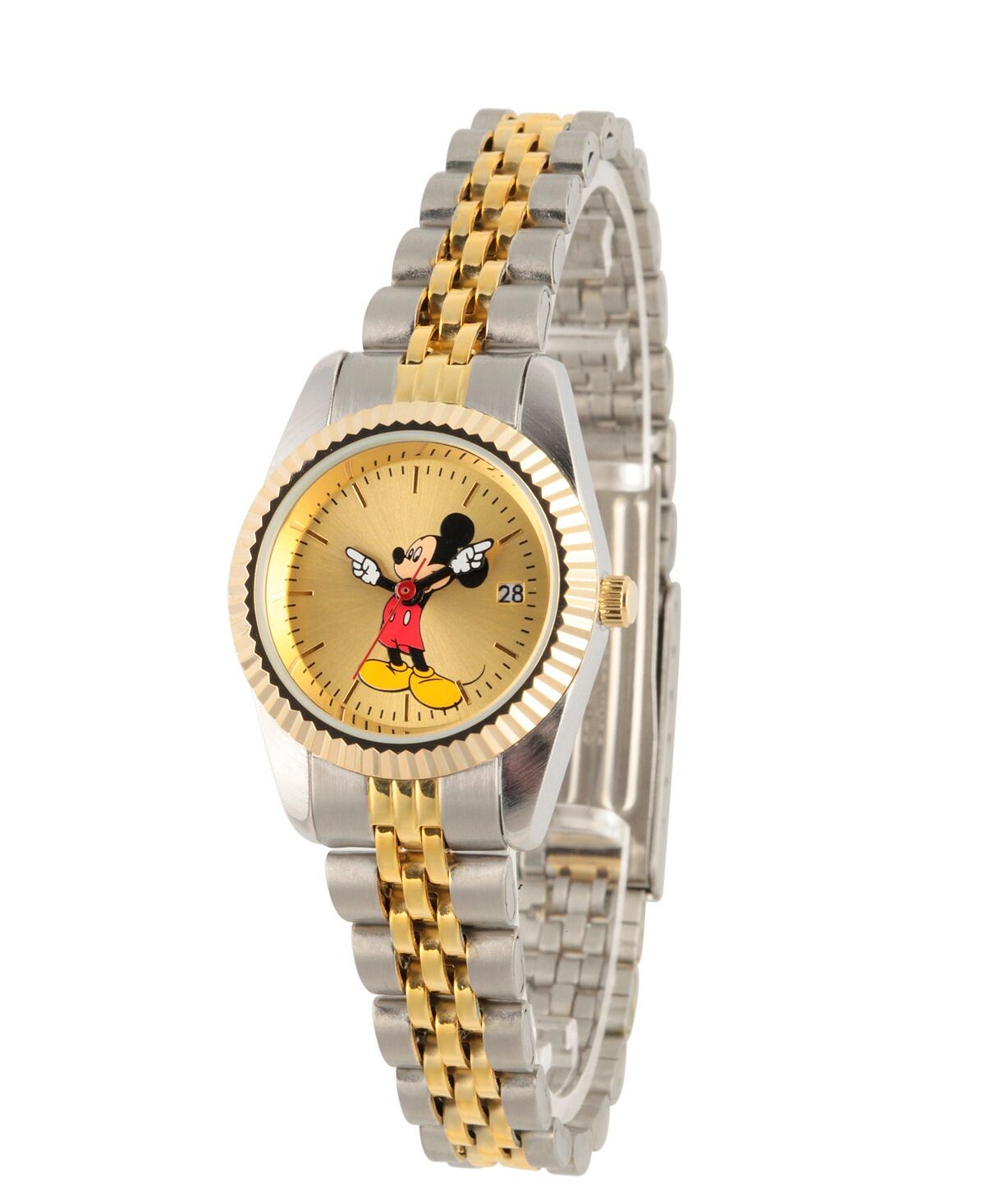 

Мужские двухцветные часы Disney Mickey Mouse из сплава серебра и золота ewatchfactory