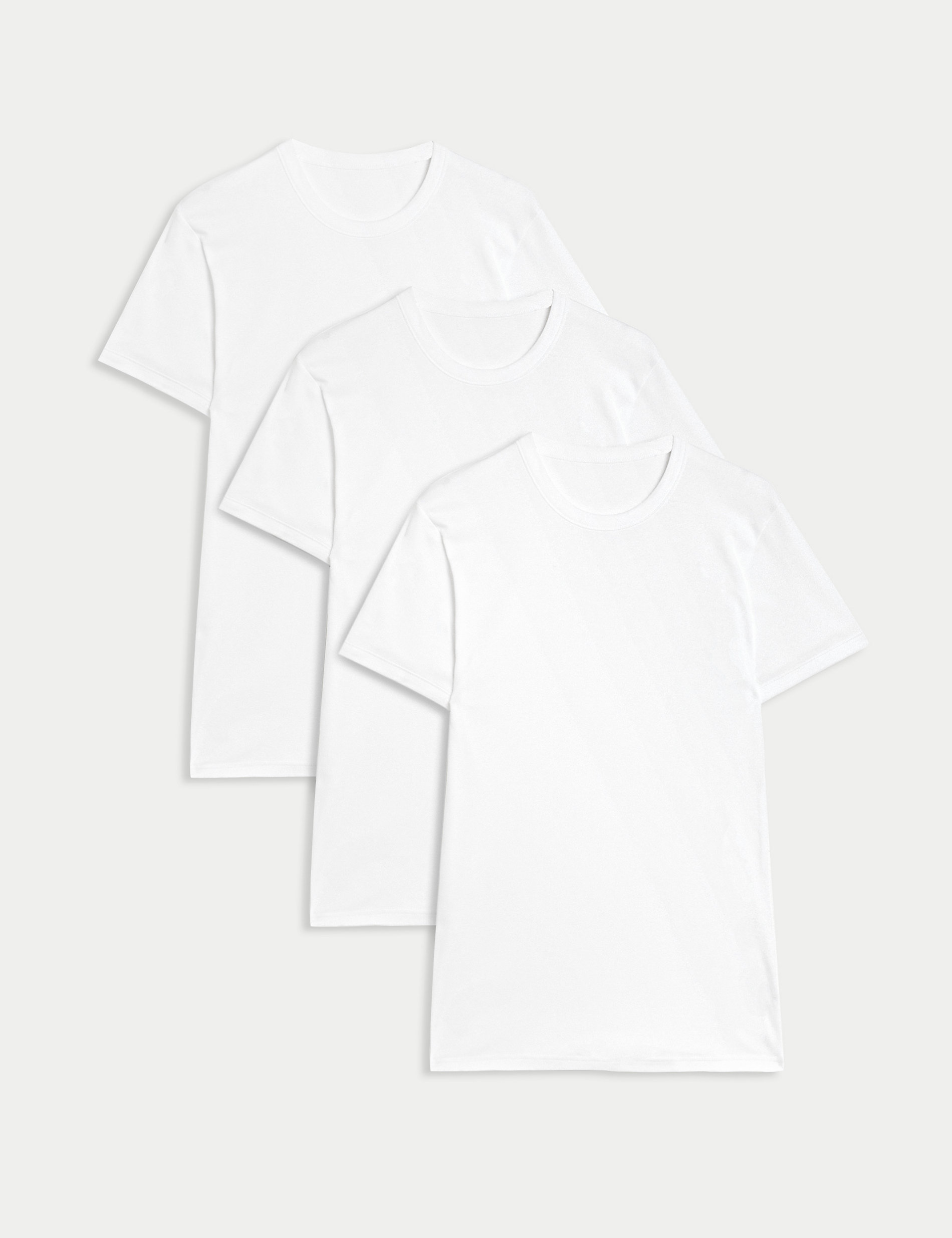 3 шт., жилеты-футболки из чистого хлопка Marks & Spencer, белый