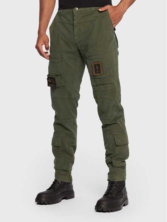 

Брюки из ткани regular fit Aeronautica Militare, зеленый