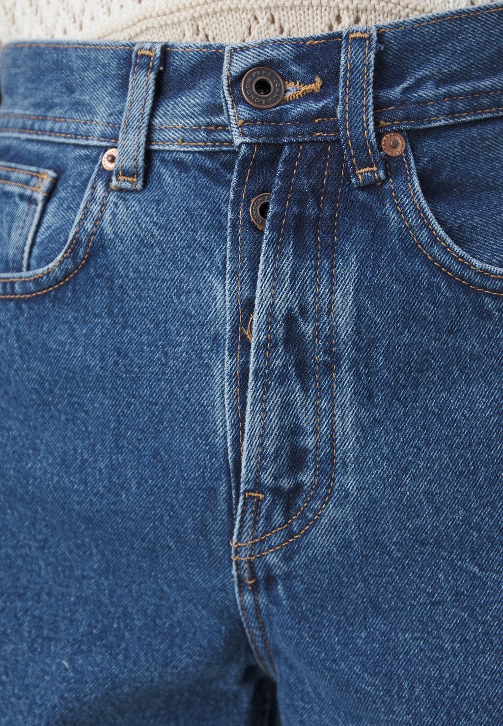 

Джинсы свободного кроя Pepe Jeans, деним каменно-синего цвета Barrel