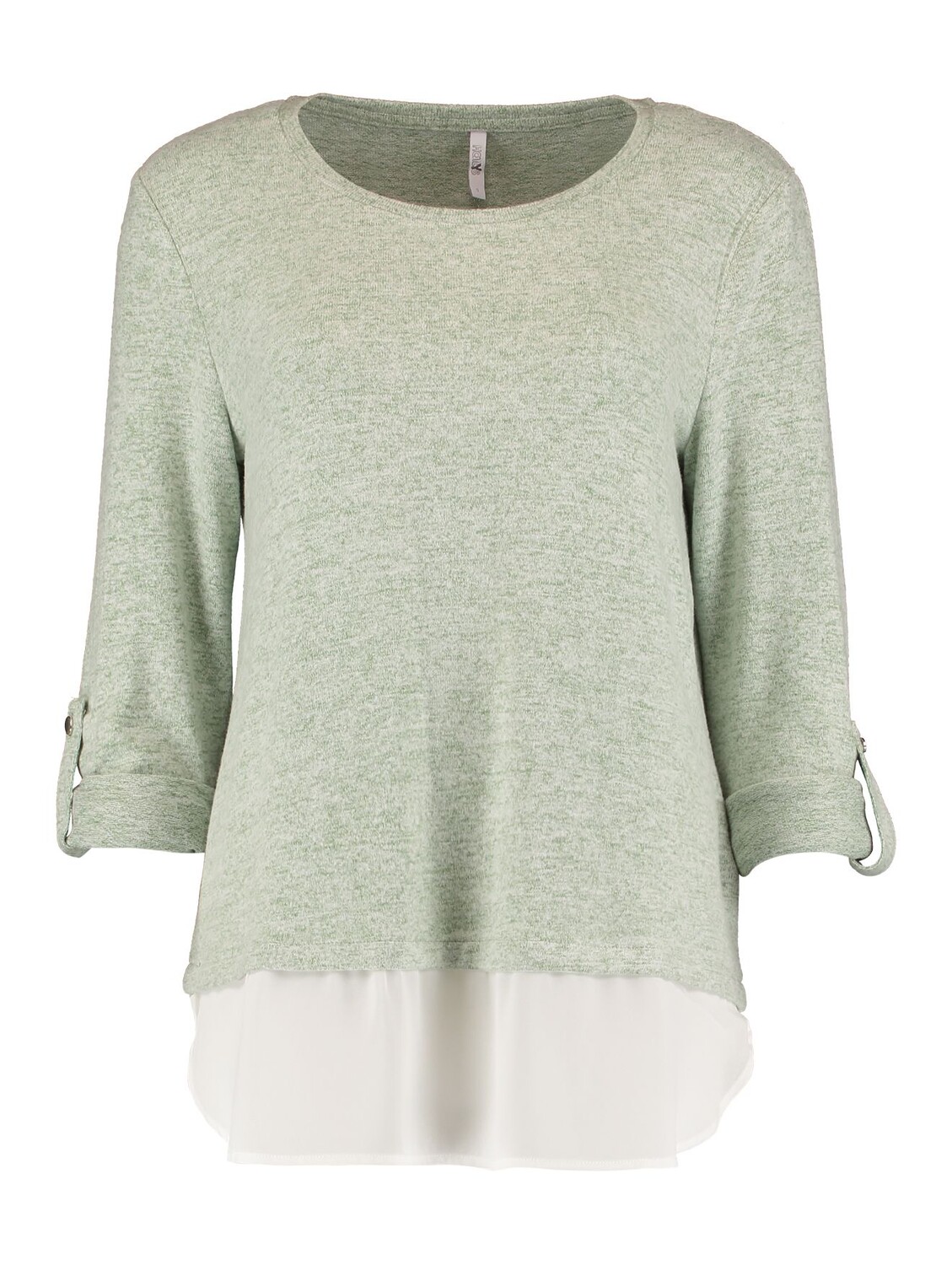 

Свитер Hailys 3/4 Arm Longsleeve Sweater mit Hemd Ansatz Zi44ppy, зеленый