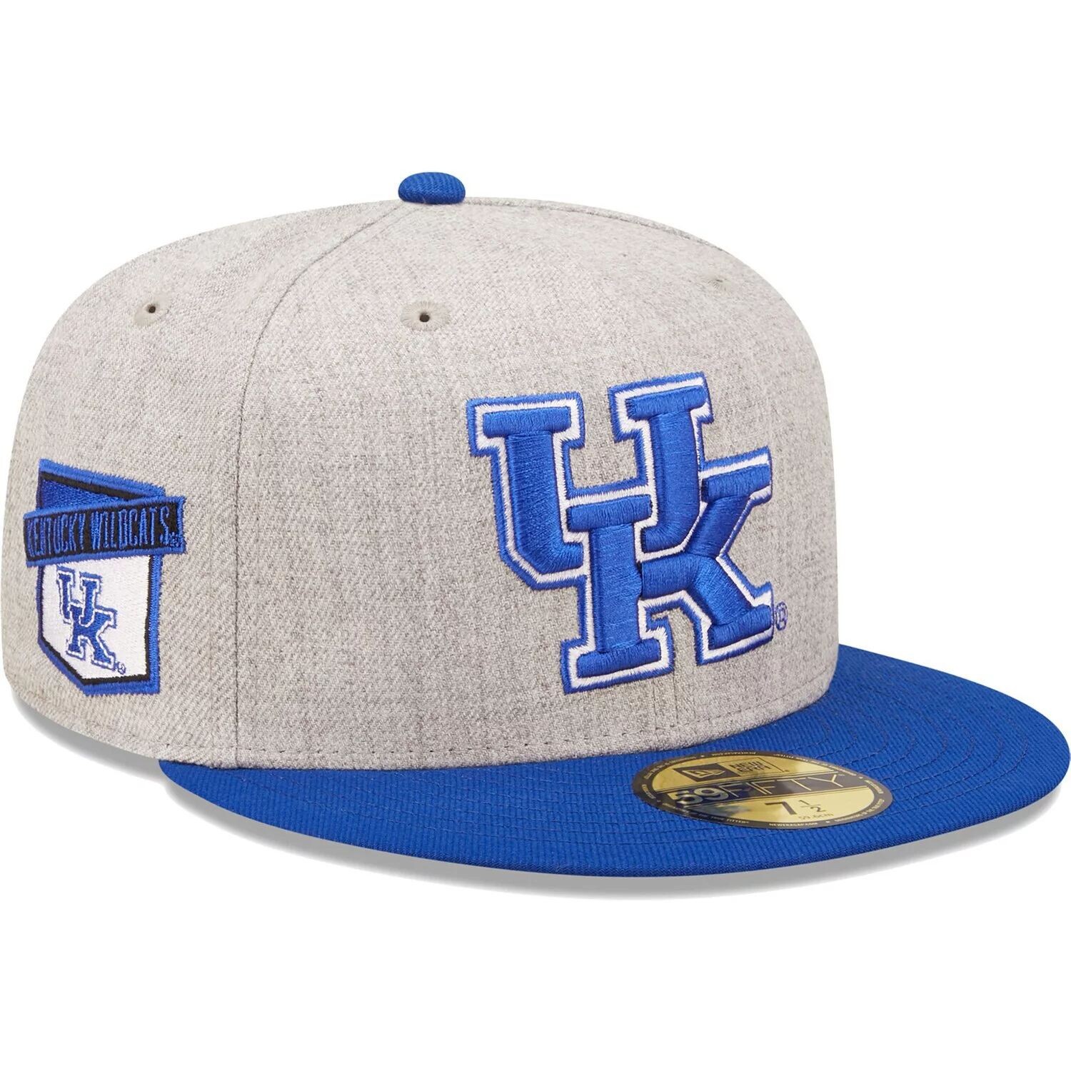 

Мужская облегающая шляпа New Era Heather Grey/Royal Kentucky Wildcats 59FIFTY