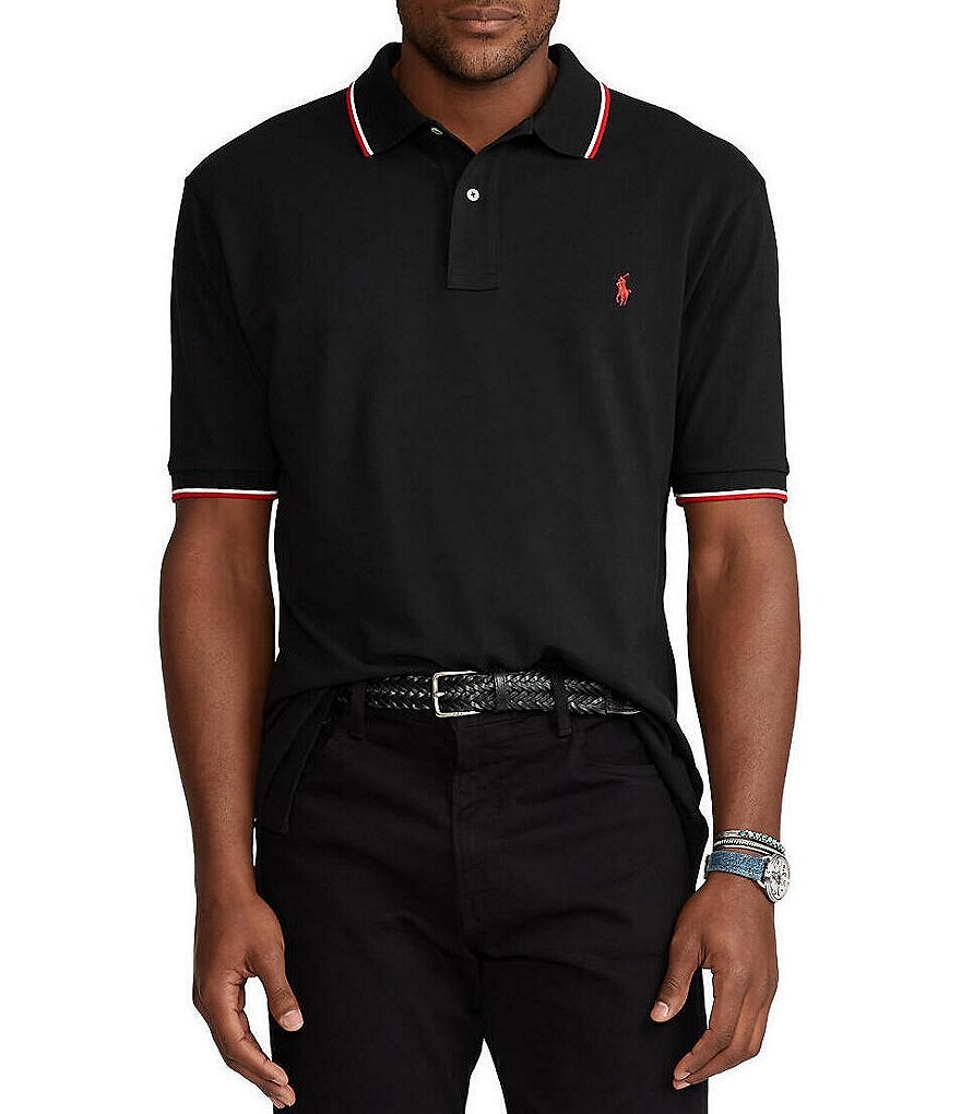 

Рубашка-поло в сетку с короткими рукавами Polo Ralph Lauren Big & Tall, черный