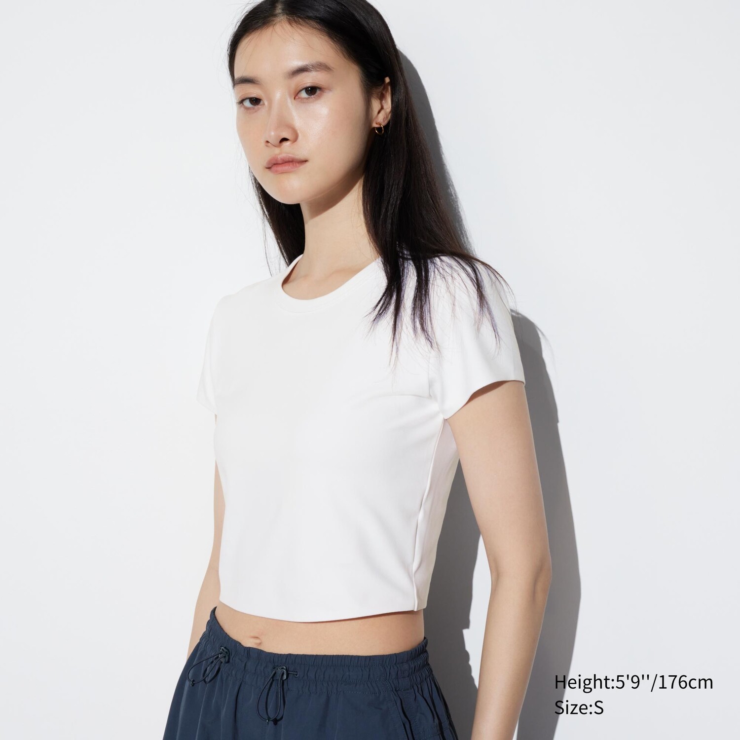 

Футболка Uniqlo Airism короткая, белый