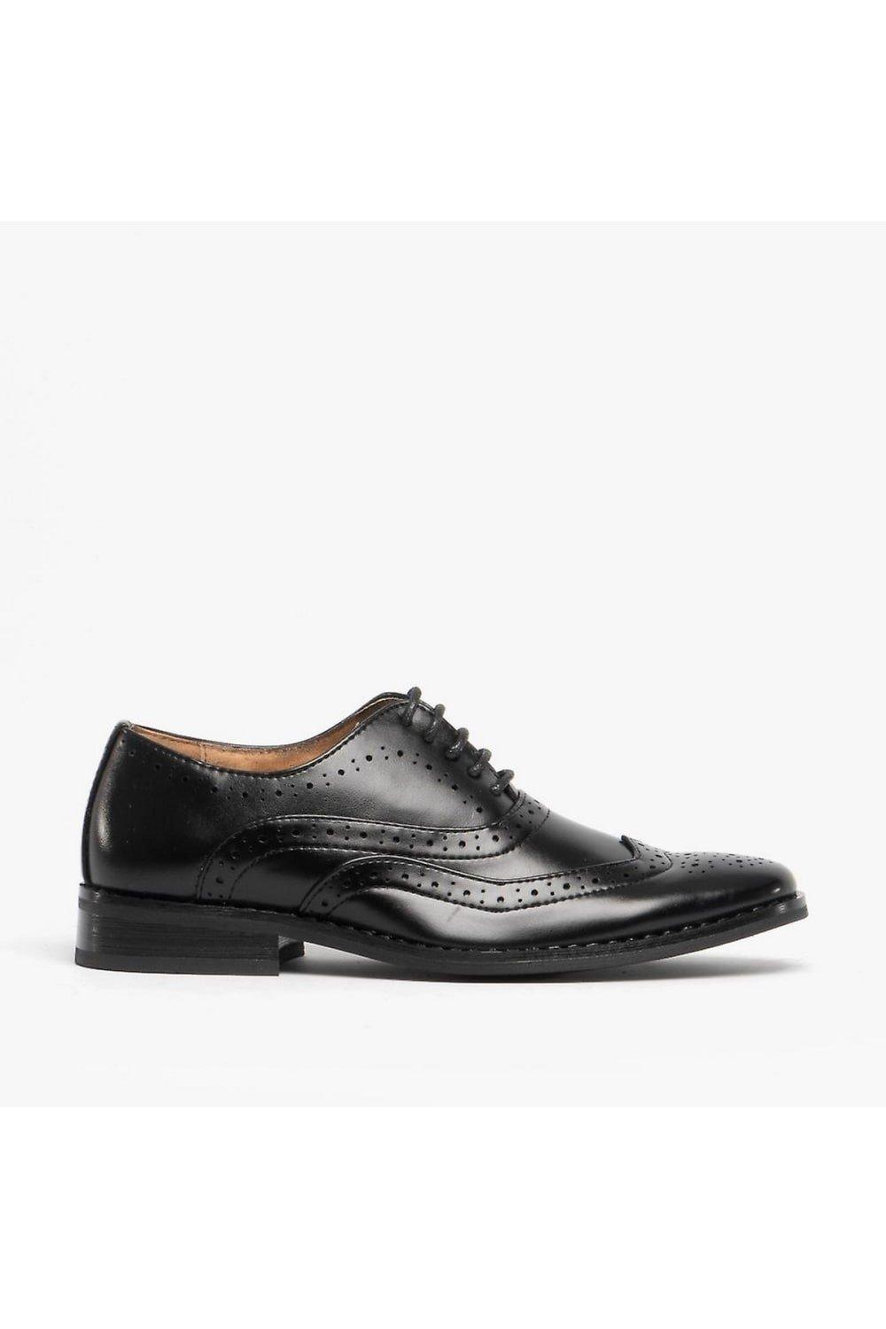 Оксфордские туфли-броги с 5-ю люверсами Goor, черный
