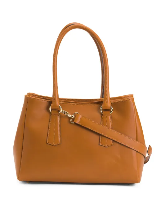 

Кожаная сумка-портфель Made In Italy с тройной застежкой-молнией Divina Firenze, цвет Giallo