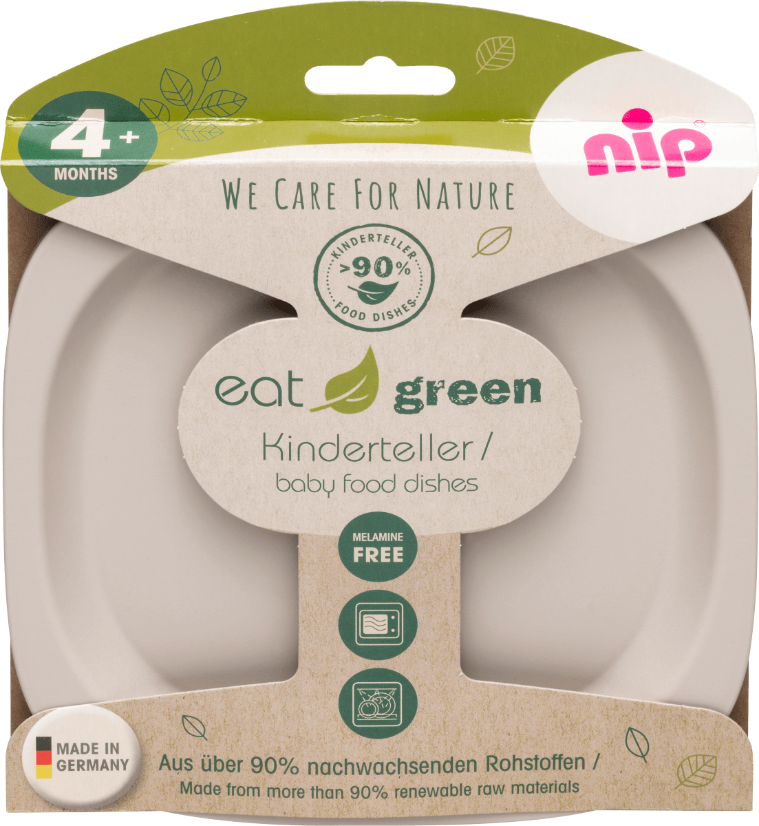 Тарелка ешь зелено-серая 2 шт. Nip nip