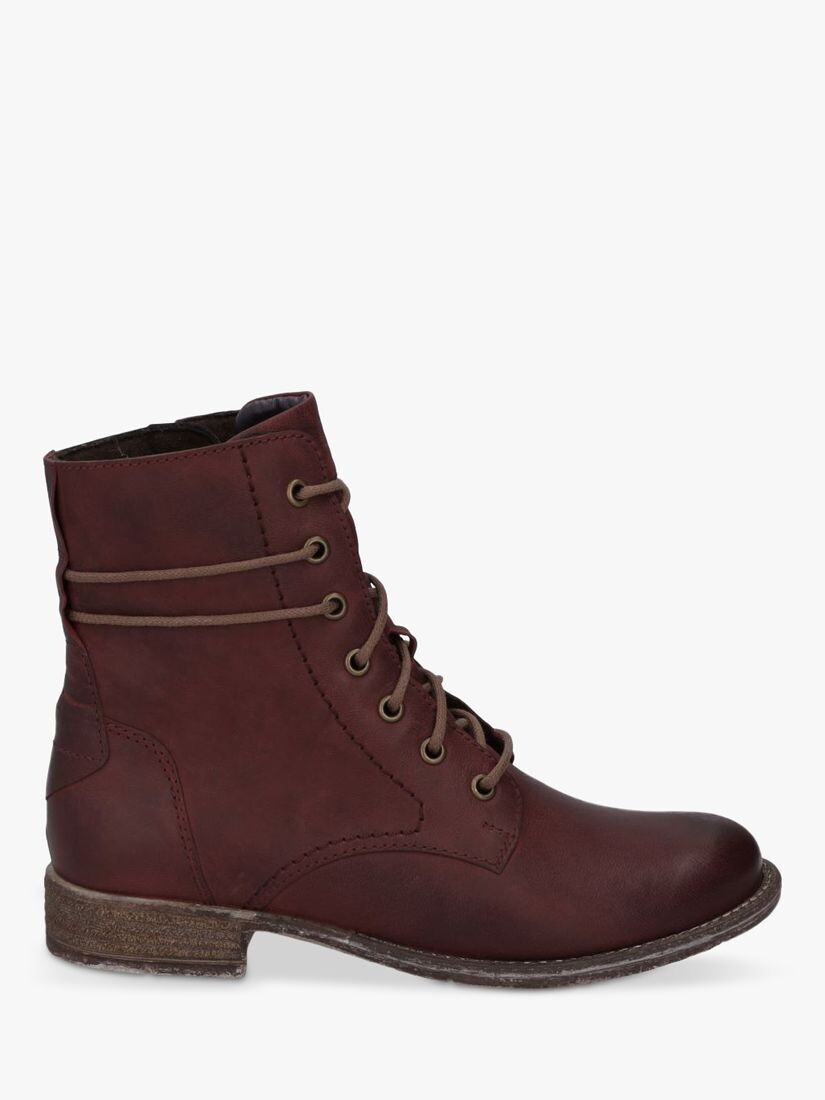 

Кожаные ботильоны на шнуровке Josef Seibel Sienna 70, бордо