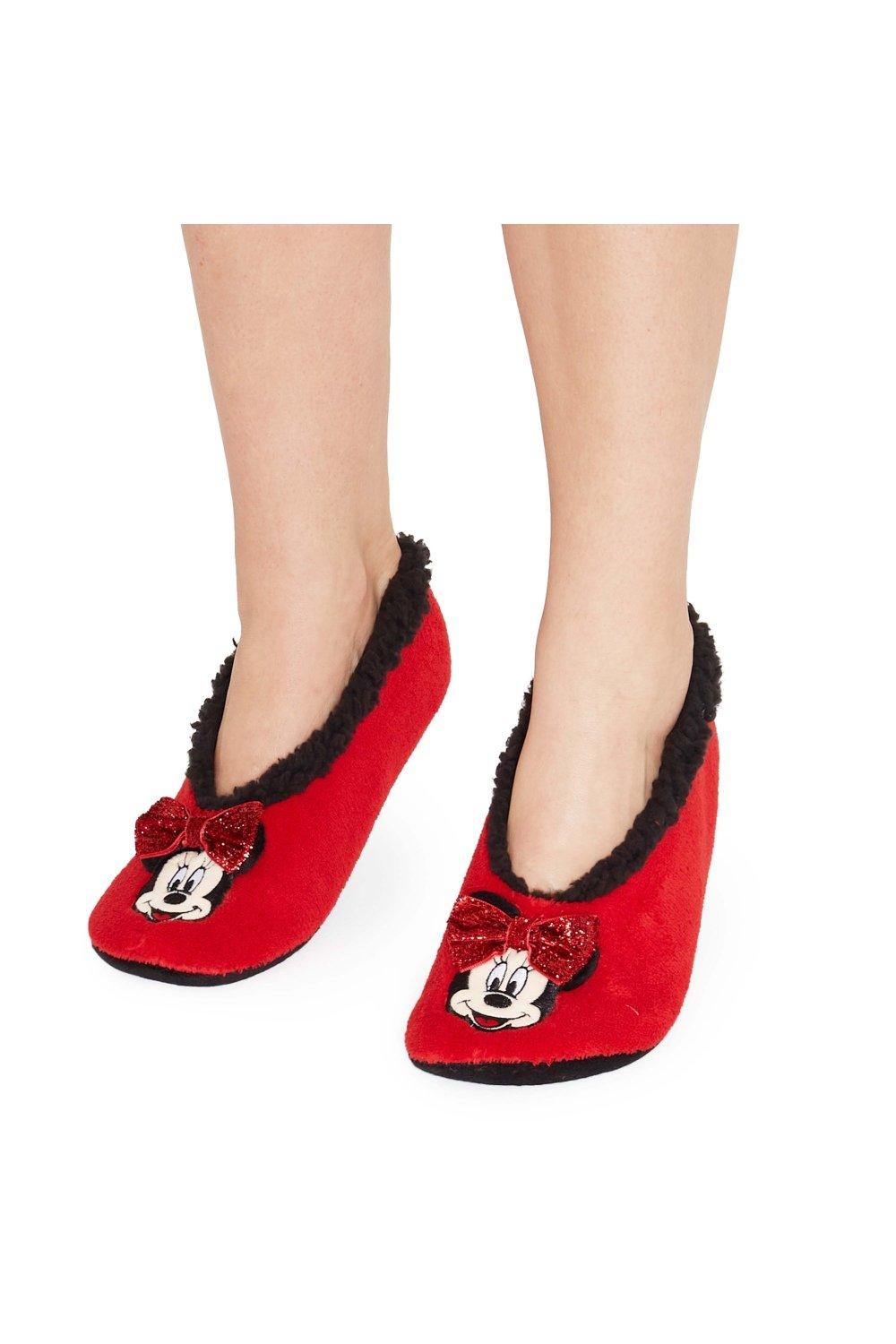 Носки-тапочки с захватами Disney, красный 54 стиля милые женские короткие носки disney минни микки маус стич винни пух хлопковые летние женские носки до щиколотки для девочек