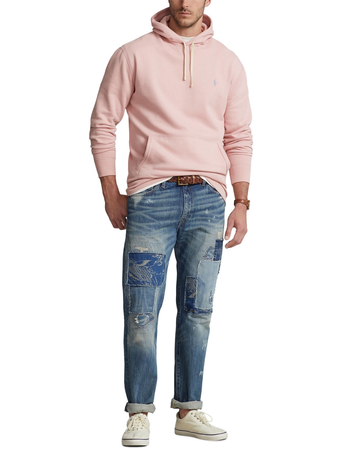 

Толстовка-поло из смесового хлопка Ralph Lauren, светло-розовый