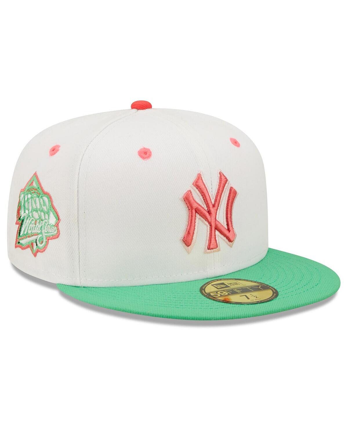 

Мужская бело-зеленая облегающая шляпа New York Yankees 1999 World Series Watermelon Lolli 59Fifty New Era