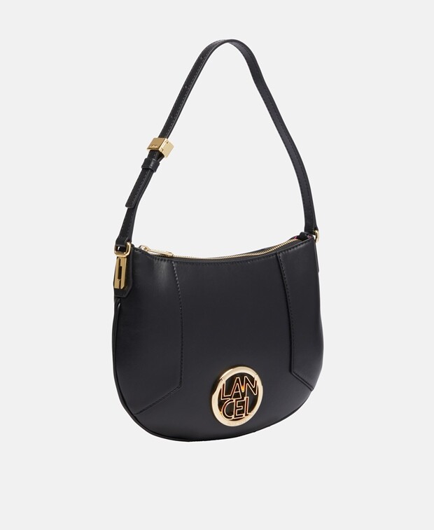 

Кожаная сумка-хобо Lancel, черный