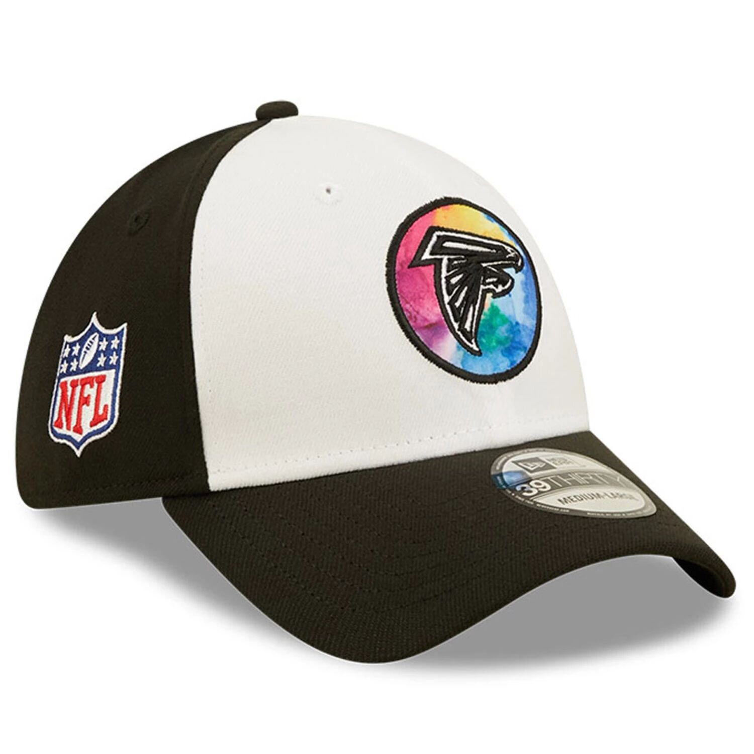 

Мужская кепка New Era белого/черного цвета Atlanta Falcons 2022 NFL Crucial Catch 39THIRTY Coaches Flex Hat