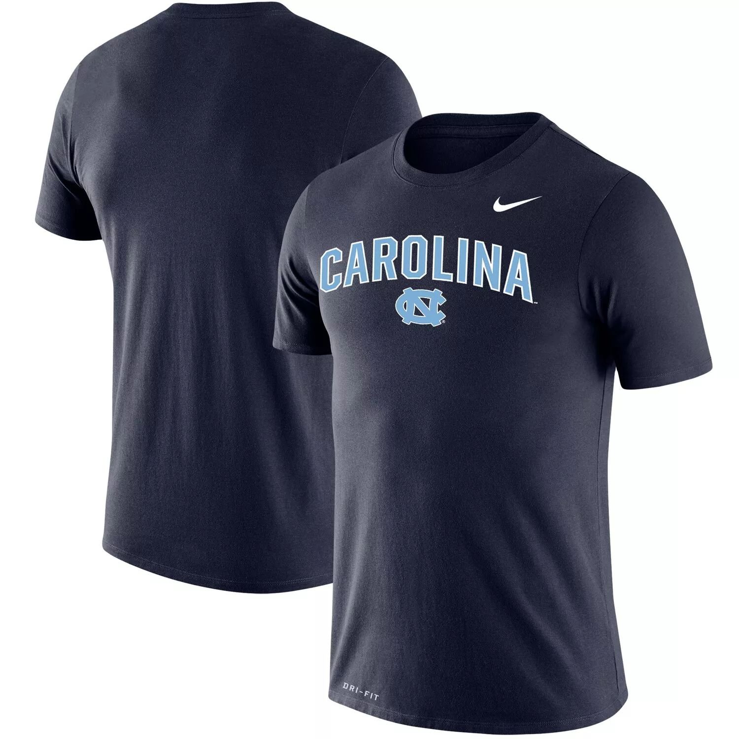 

Мужская темно-синяя футболка с логотипом North Carolina Tar Heels Big & Tall Legend Arch Over Logo Performance Nike, Синий