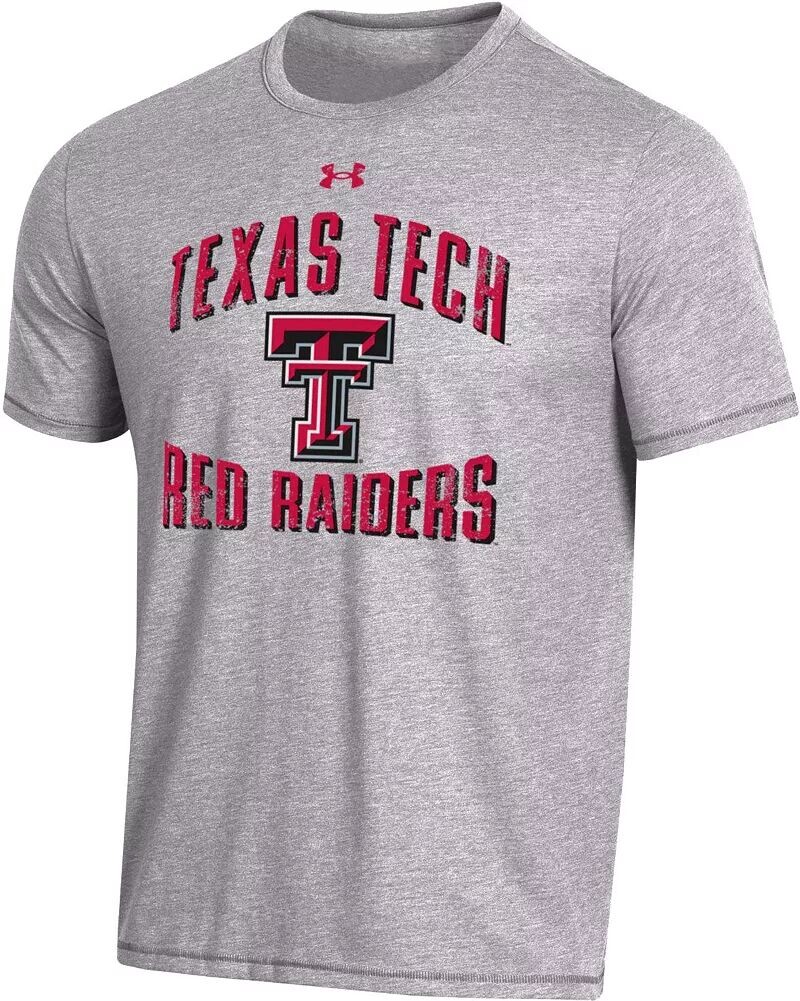

Мужская серая футболка Under Armour Texas Tech Red Raiders Bi-Blend Performance