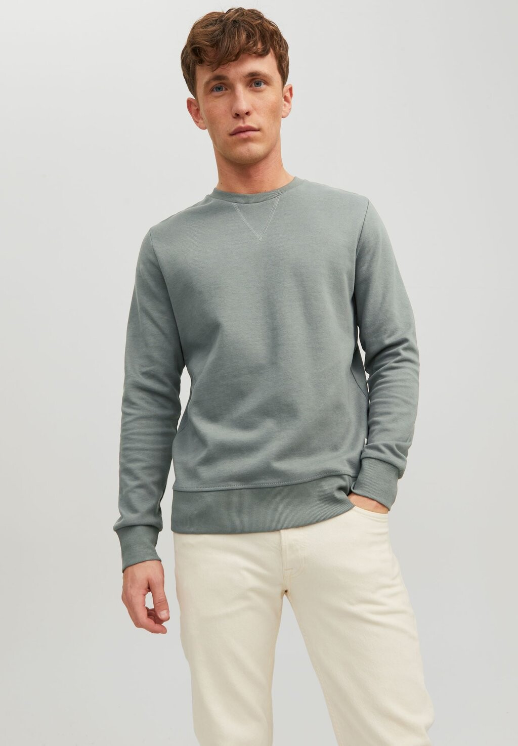 

Толстовка JJEBASIC CREW NECK Jack & Jones, sedona sage