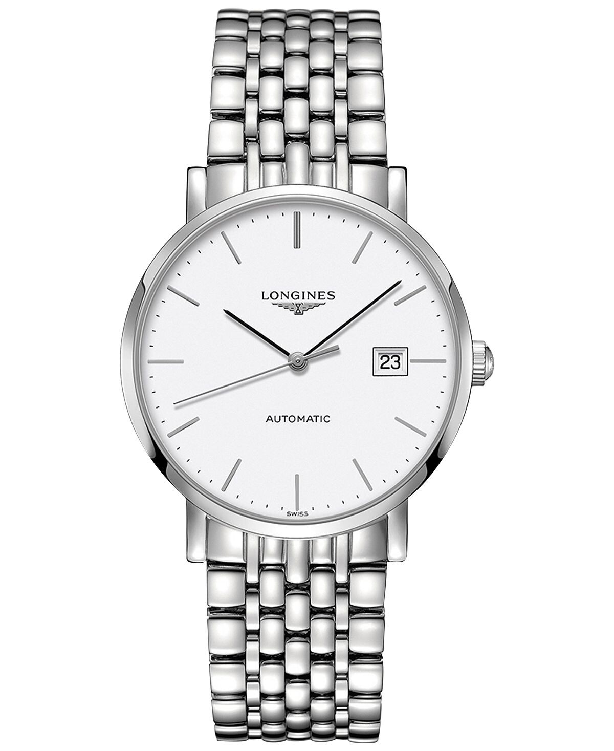 

Мужские швейцарские автоматические часы The Longines Elegant Collection с браслетом из нержавеющей стали, 39 мм, L49104126