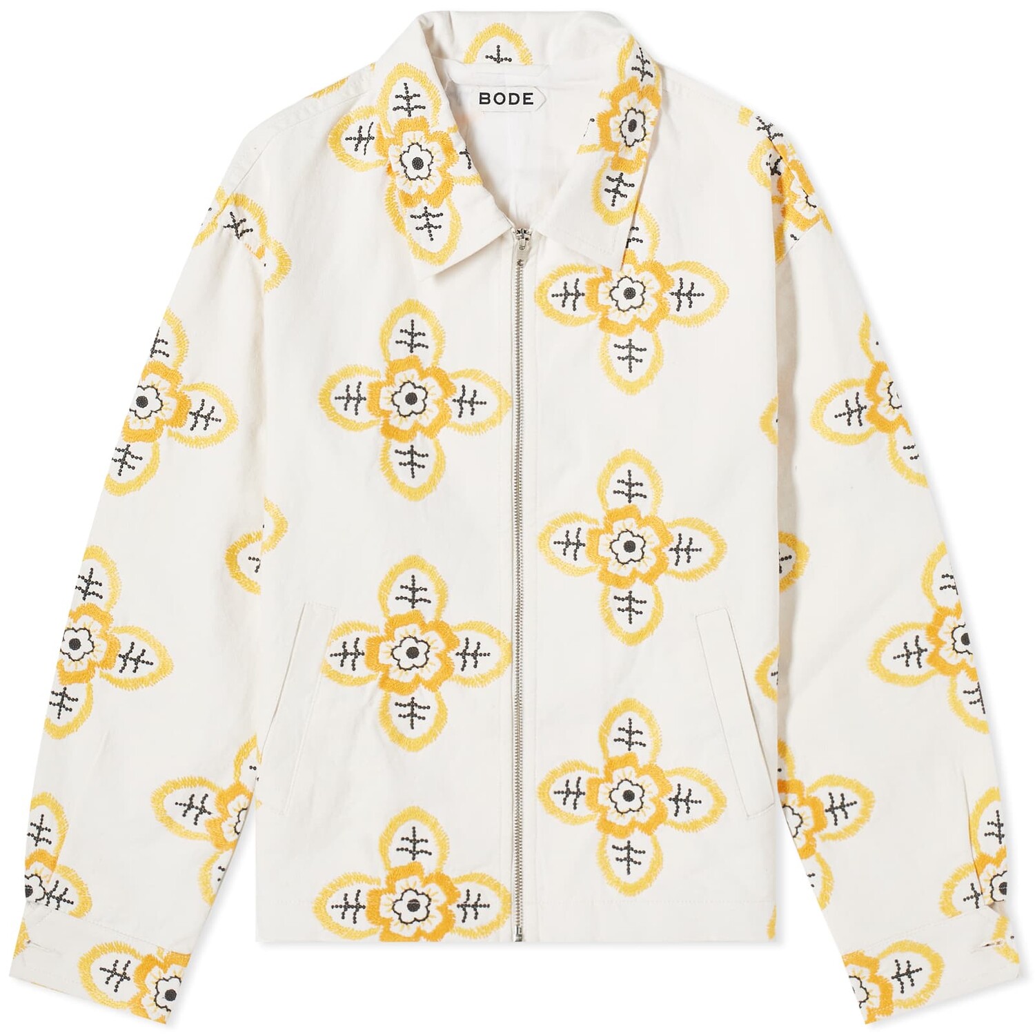

Куртка Bode Embroidered Buttercup, белый