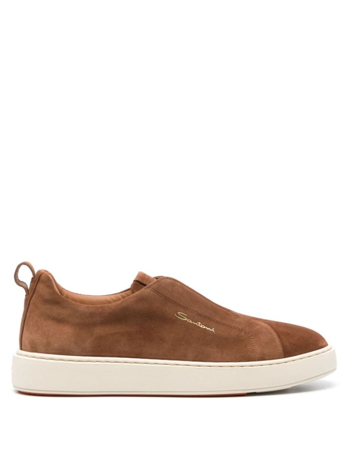 

Santoni кроссовки с логотипом, коричневый