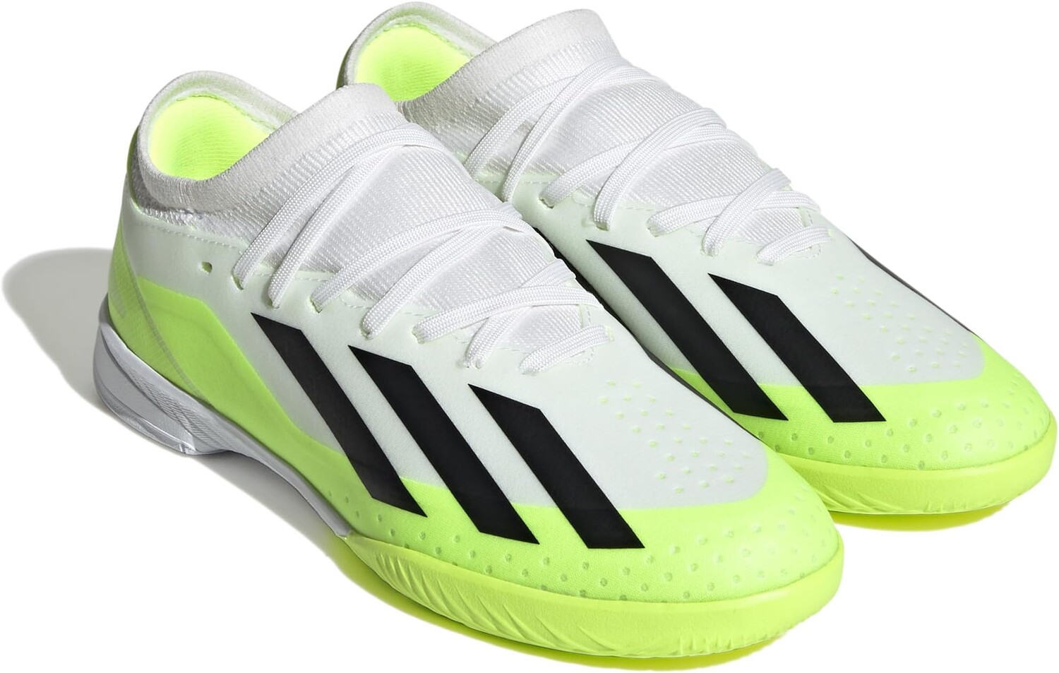 

Бутсы Soccer X Crazyfast.3 Indoor adidas, цвет Footwear White/Core Black/Lucid Lemon