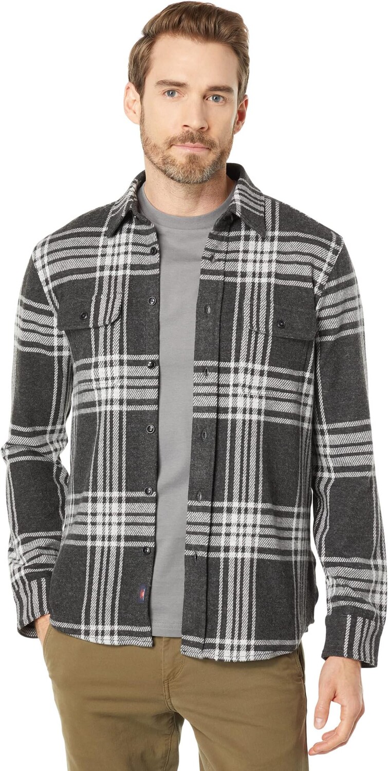 

Легендарная рубашка-свитер Faherty, цвет Charcoal Bone Plaid