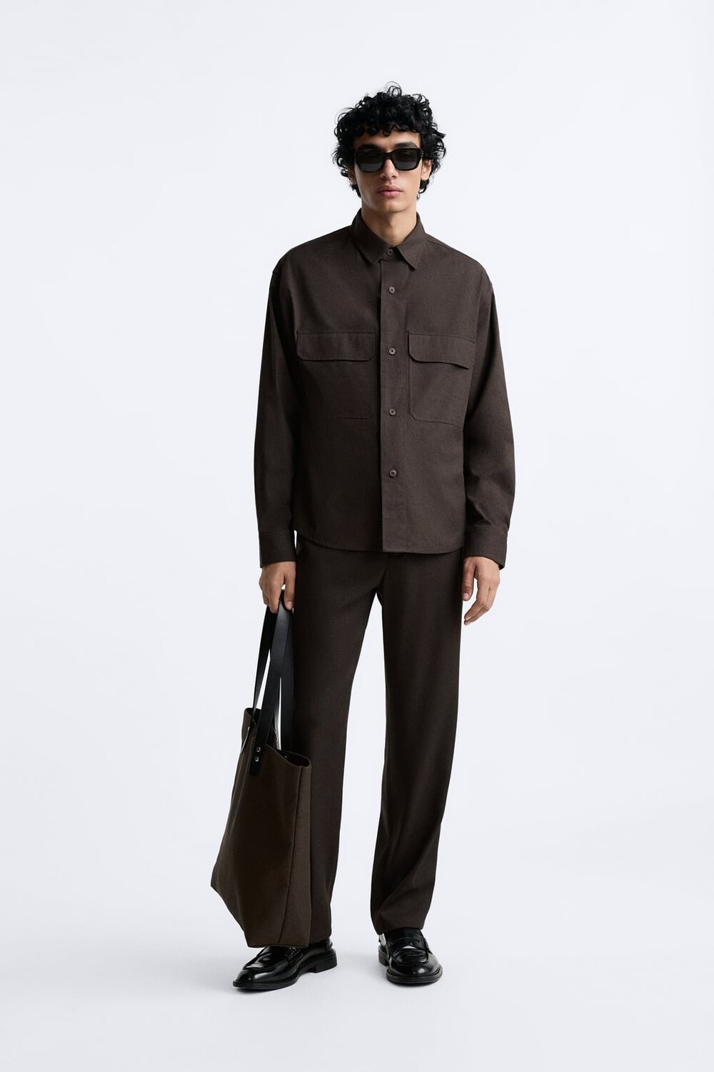 

Хлопковая шелковая рубашка ZARA