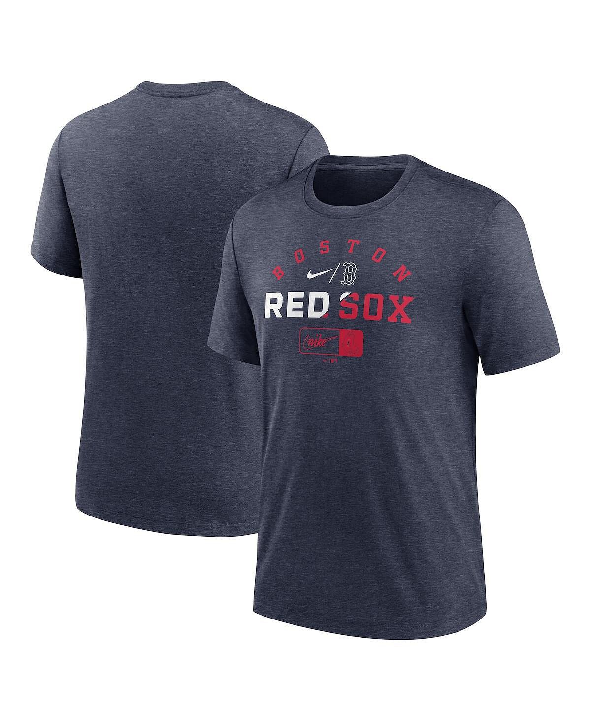 

Мужская футболка Heather Navy Boston Red Sox Rewind Review Slash Tri-Blend Nike