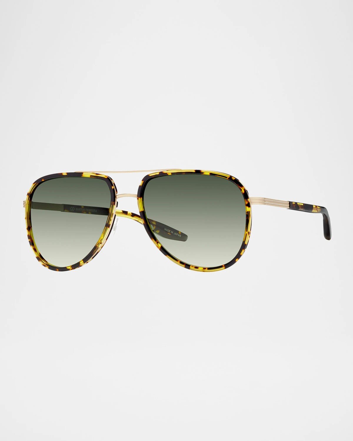 

Титановые солнцезащитные очки-авиаторы Cani Barton Perreira, цвет Cani Heroine Chic Brushed Gold Julep