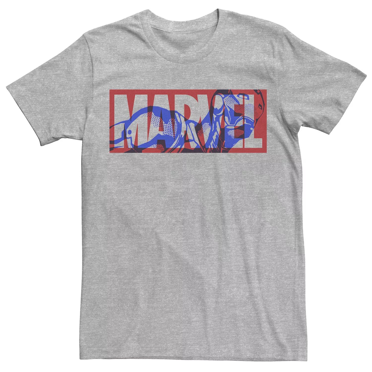 мужская классическая футболка с графическим логотипом marvel Мужская большая классическая футболка с графическим логотипом «Железный человек» Marvel