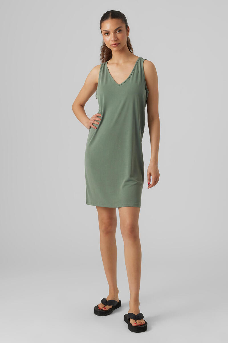 Свободное платье на бретелях Vero Moda, зеленый фото
