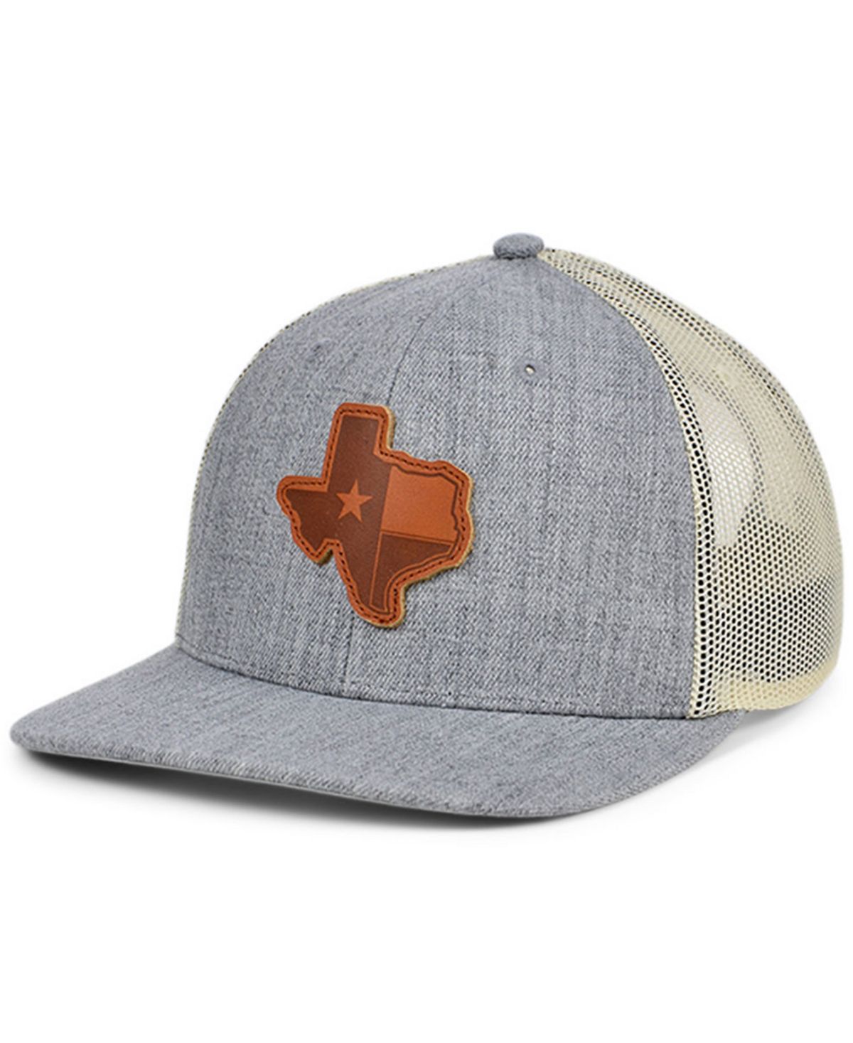Кепка Local Crowns Texas Heather Leather State Patch Curved Trucker Cap Lids