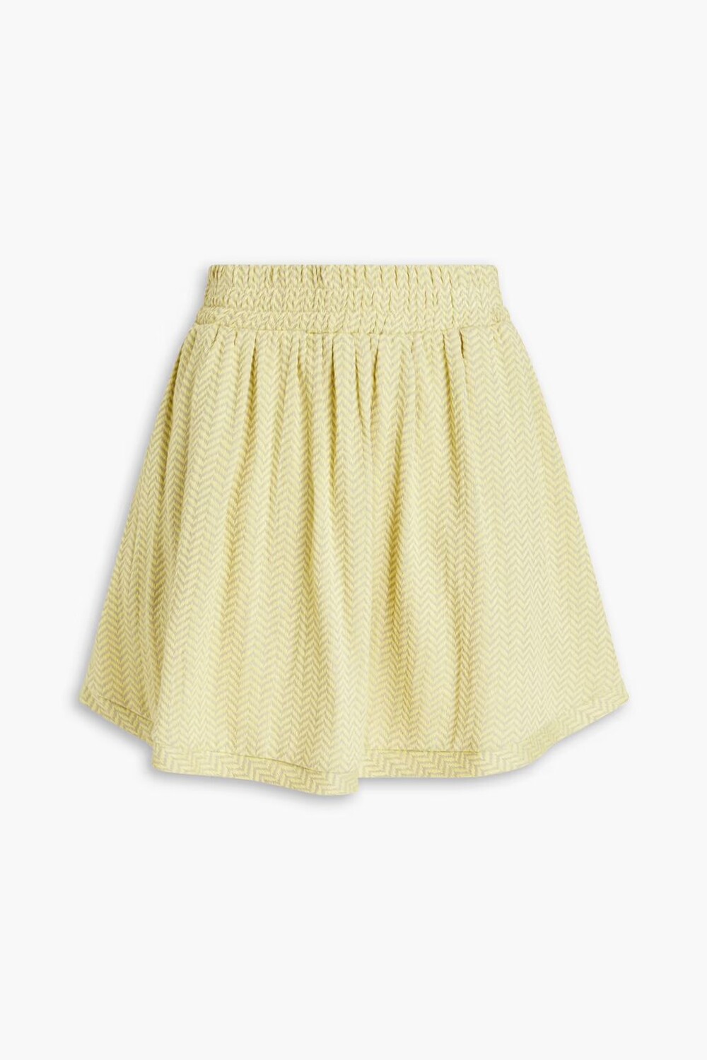 

Мини-юбка из хлопка и жаккарда Summery Copenhagen, пастельно-желтый