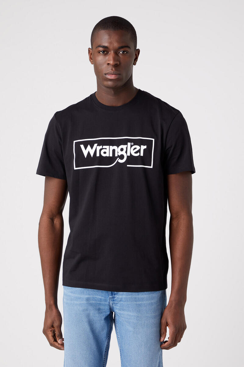 

Футболка с обычным логотипом Wrangler, черный