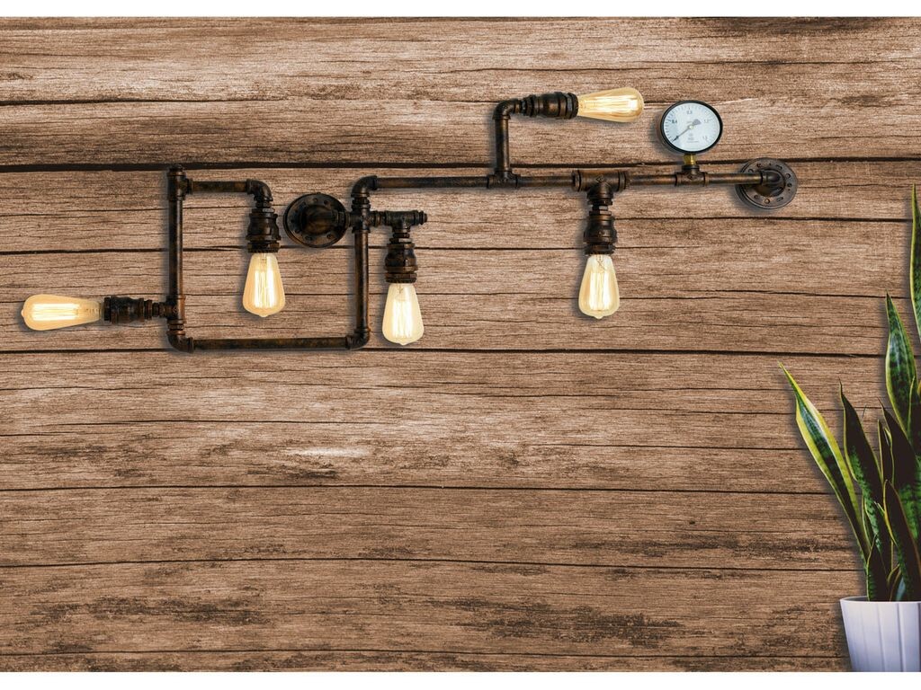 

Настенный светильник Luce Ambiente Design Amarcord из старинной меди, 5 лампочек E27, мультиколор