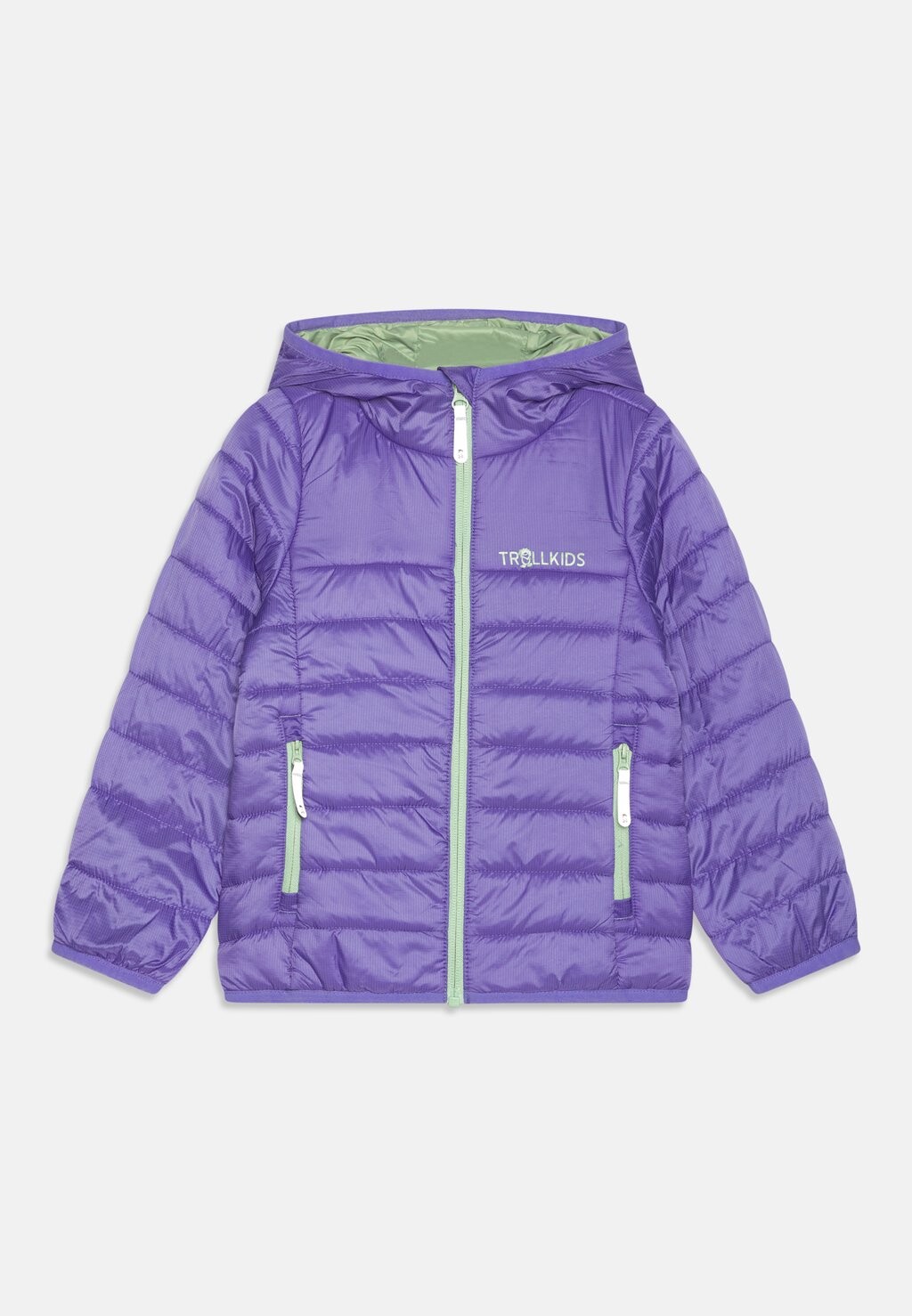 Дождевик GIRLS EIKEFJORD TrollKids, цвет lilac/pistachio green