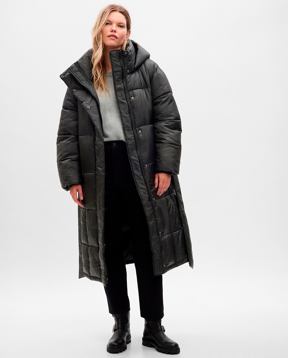 

Стеганое женское пальто Gap, черный