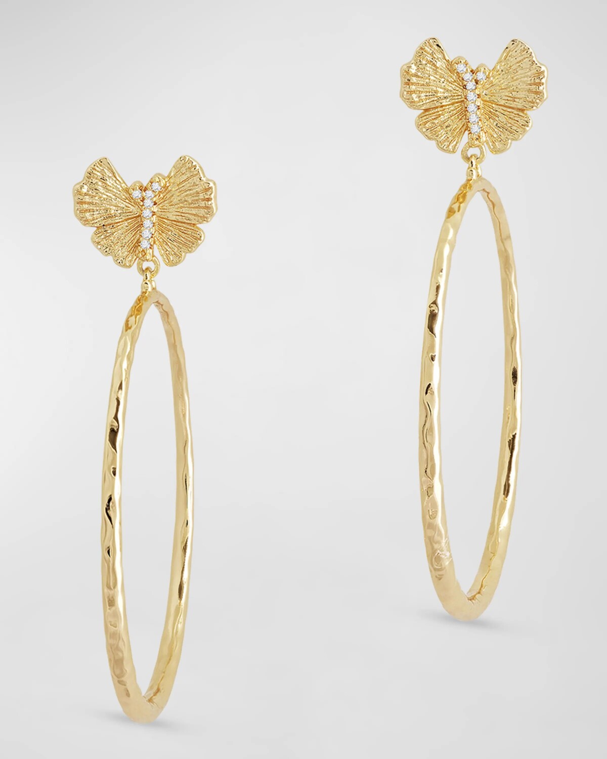 

Серьги-кольца с бабочками Anabel Aram Jewelry, цвет Gold