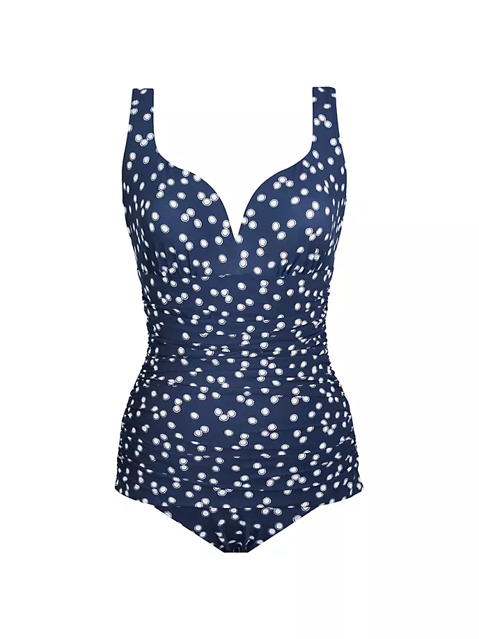 

Сплошной купальник Luminare Cherie в горошек Miraclesuit Swim, синий