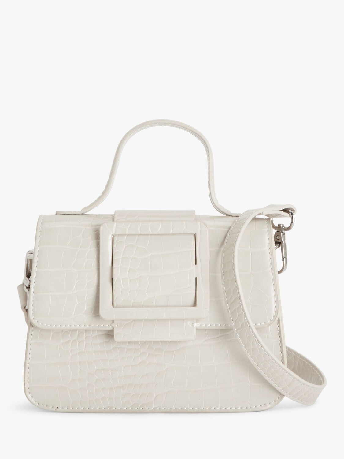 

Сумка через плечо Kin Croc Style с верхней ручкой, Off White