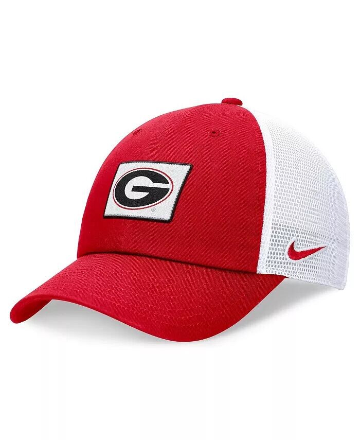 

Мужская красно-белая регулируемая кепка Georgia Bulldogs Primetime Club Trucker Nike, красный