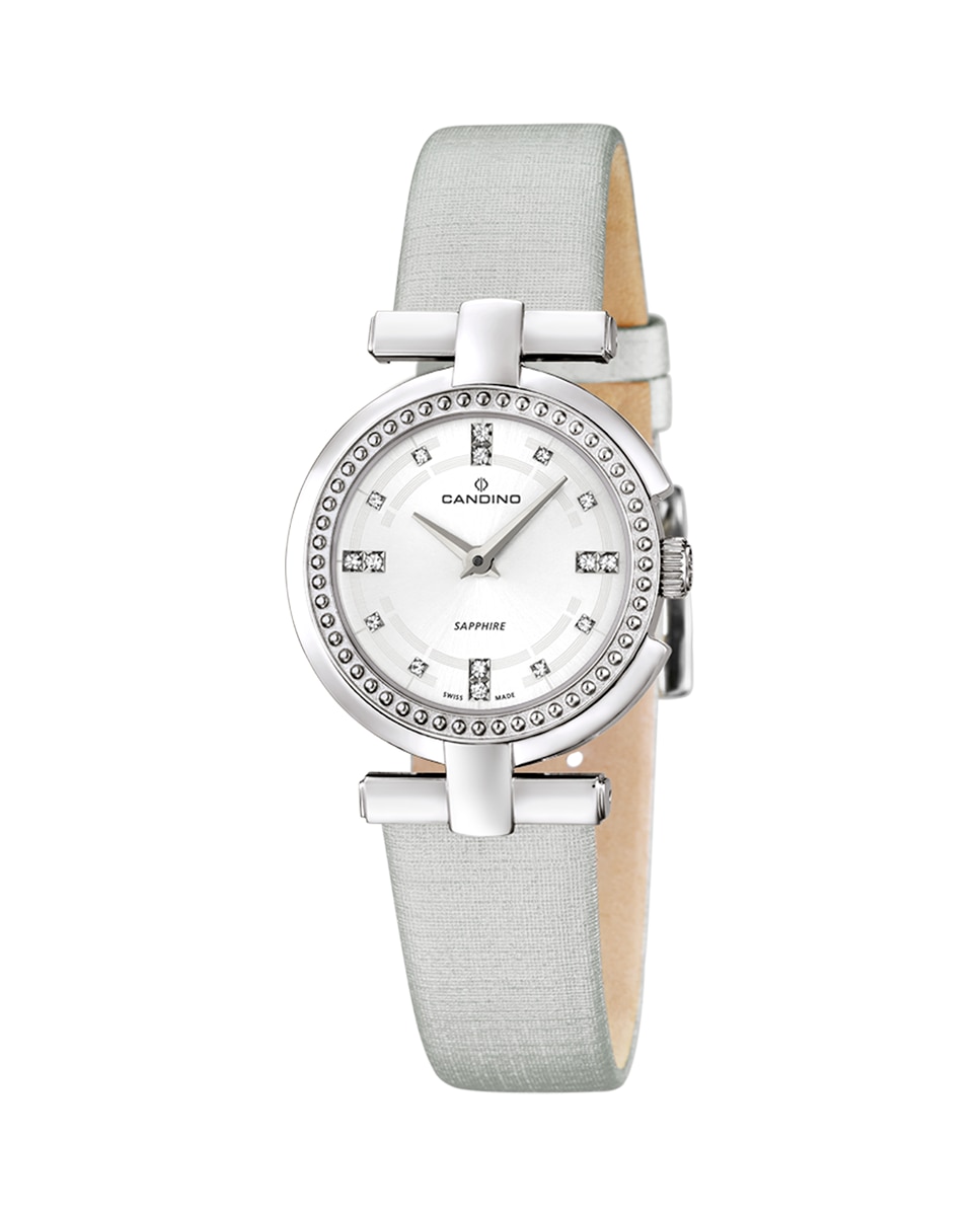 C4560/1 Lady Petite серые кожаные женские часы Candino, серый