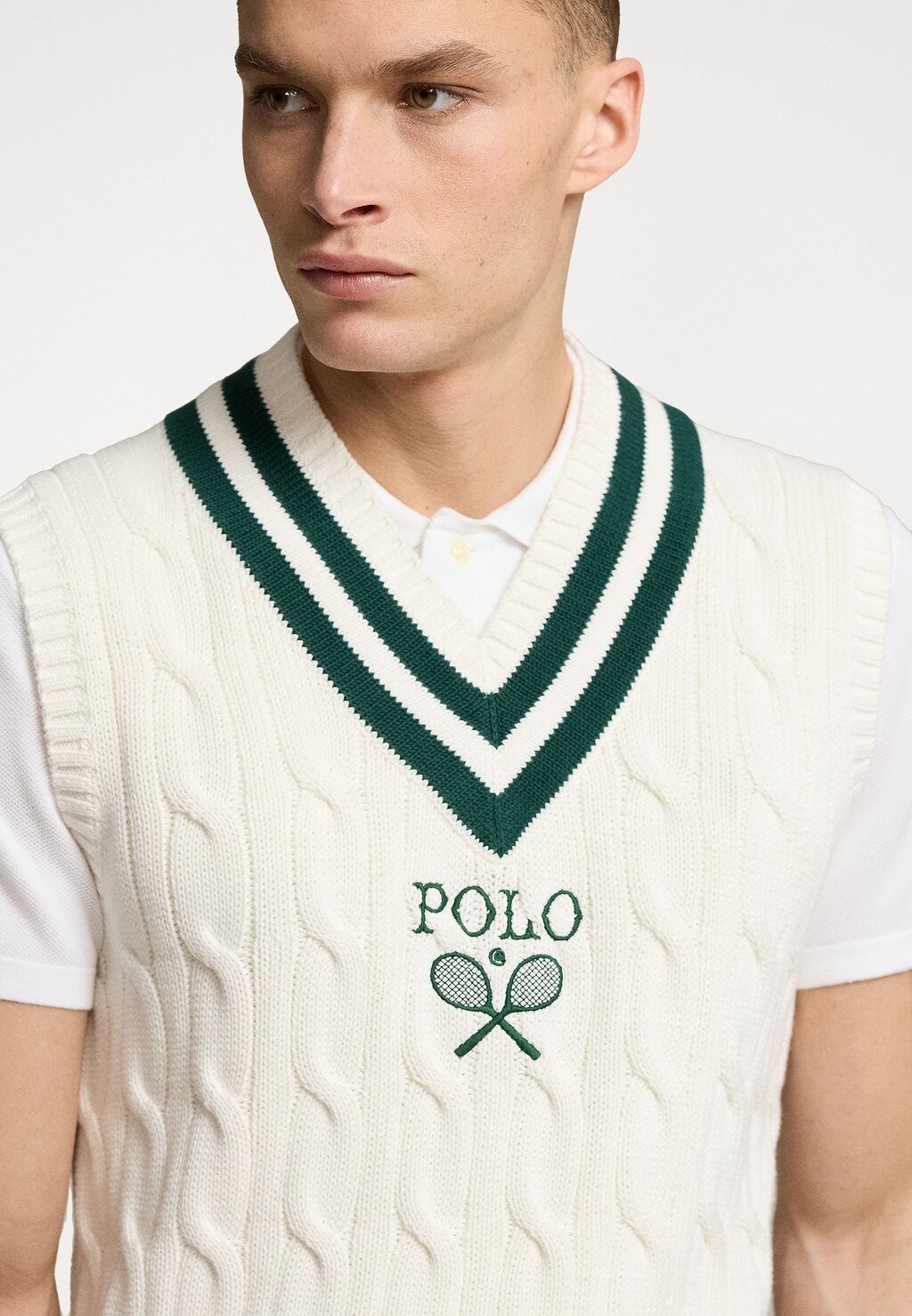 

Вязаный свитер CRICKET SLEEVELESS VEST Ralph Lauren, белый