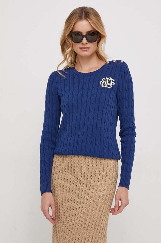 

Хлопковый свитер Lauren Ralph Lauren, темно-синий