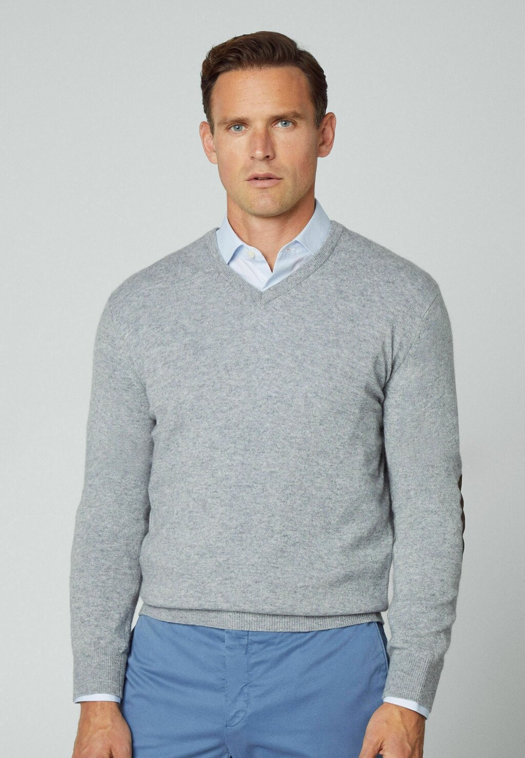 

Свитер Mix V Hackett London, цвет ash grey
