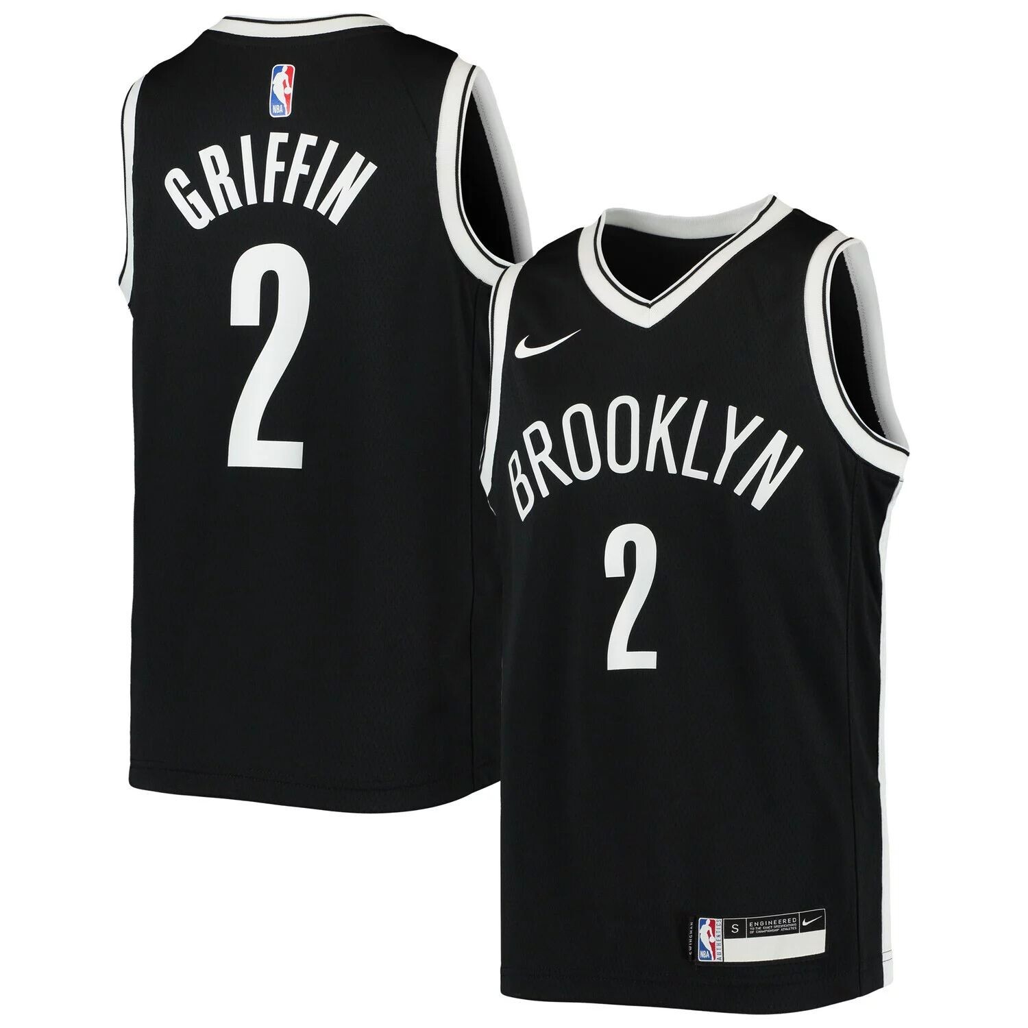 

Молодежная футболка Nike Blake Griffin Black Brooklyn Nets 2020/21 Swingman — Icon Edition Nike