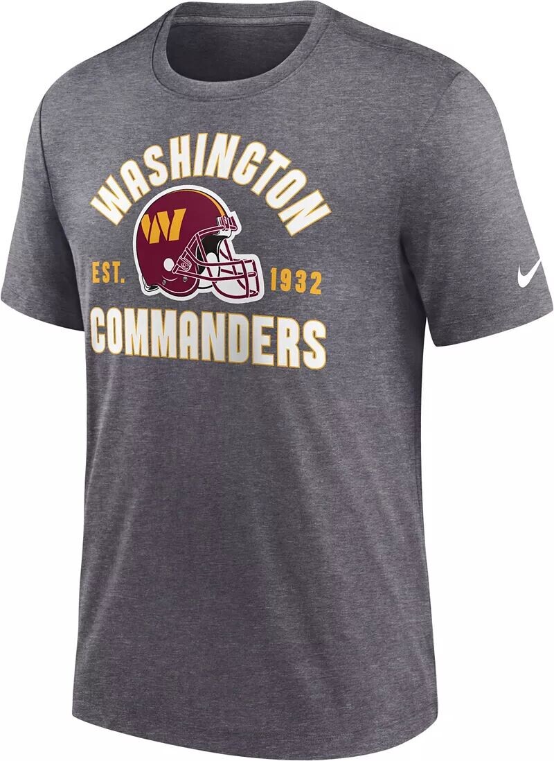 

Мужская темно-серая футболка Nike Washington Commanders Blitz Stacked Heather