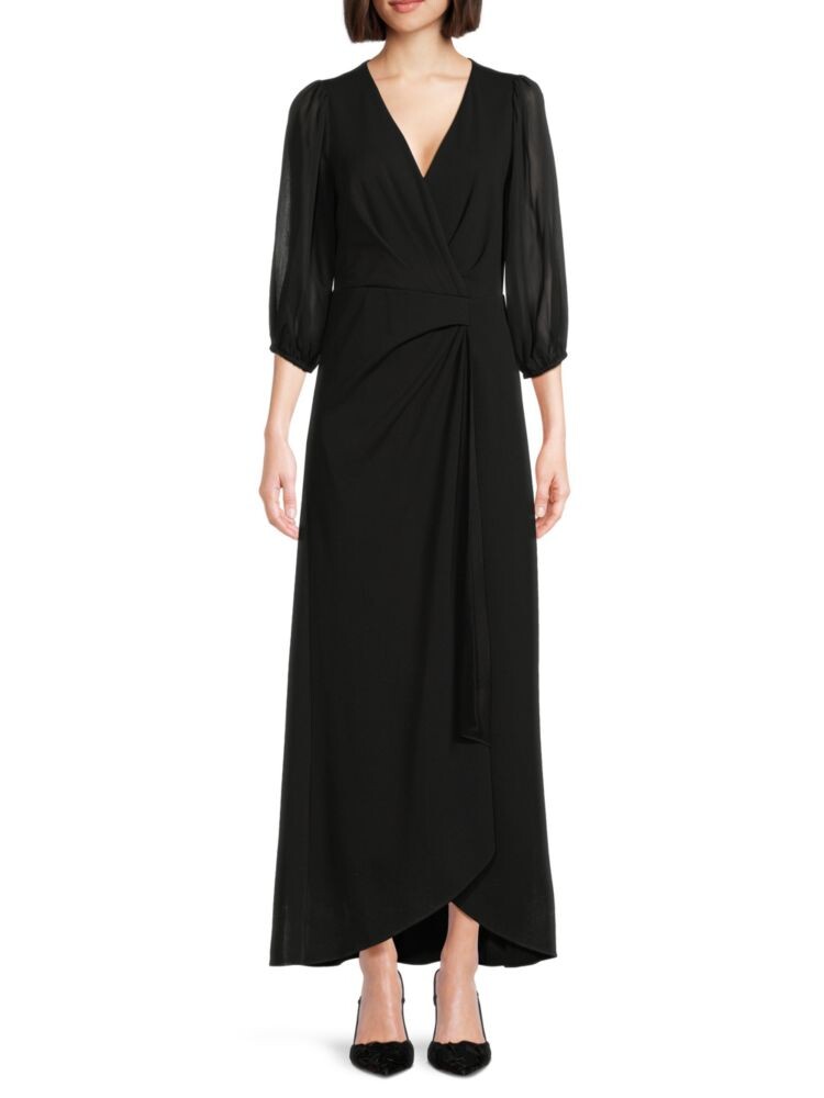 Платье макси с вырезом Surplice Dkny, черный